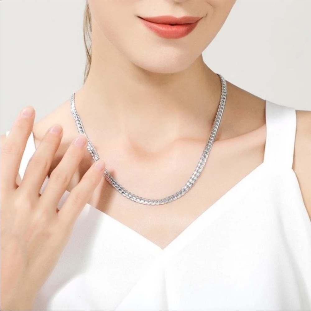 NEW “20” 925 STERLING SILVER SNAKE CHAIN NECKLACE - Picture 5 of 5